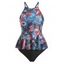 Maillot de Bain Tankini Péplum Croisé Fleur - multicolor XXL