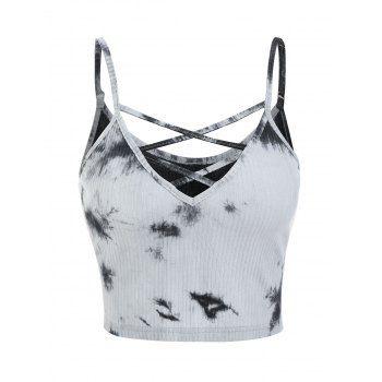 

Criss Cross Tie Dye Cami Tank Top, Multicolor