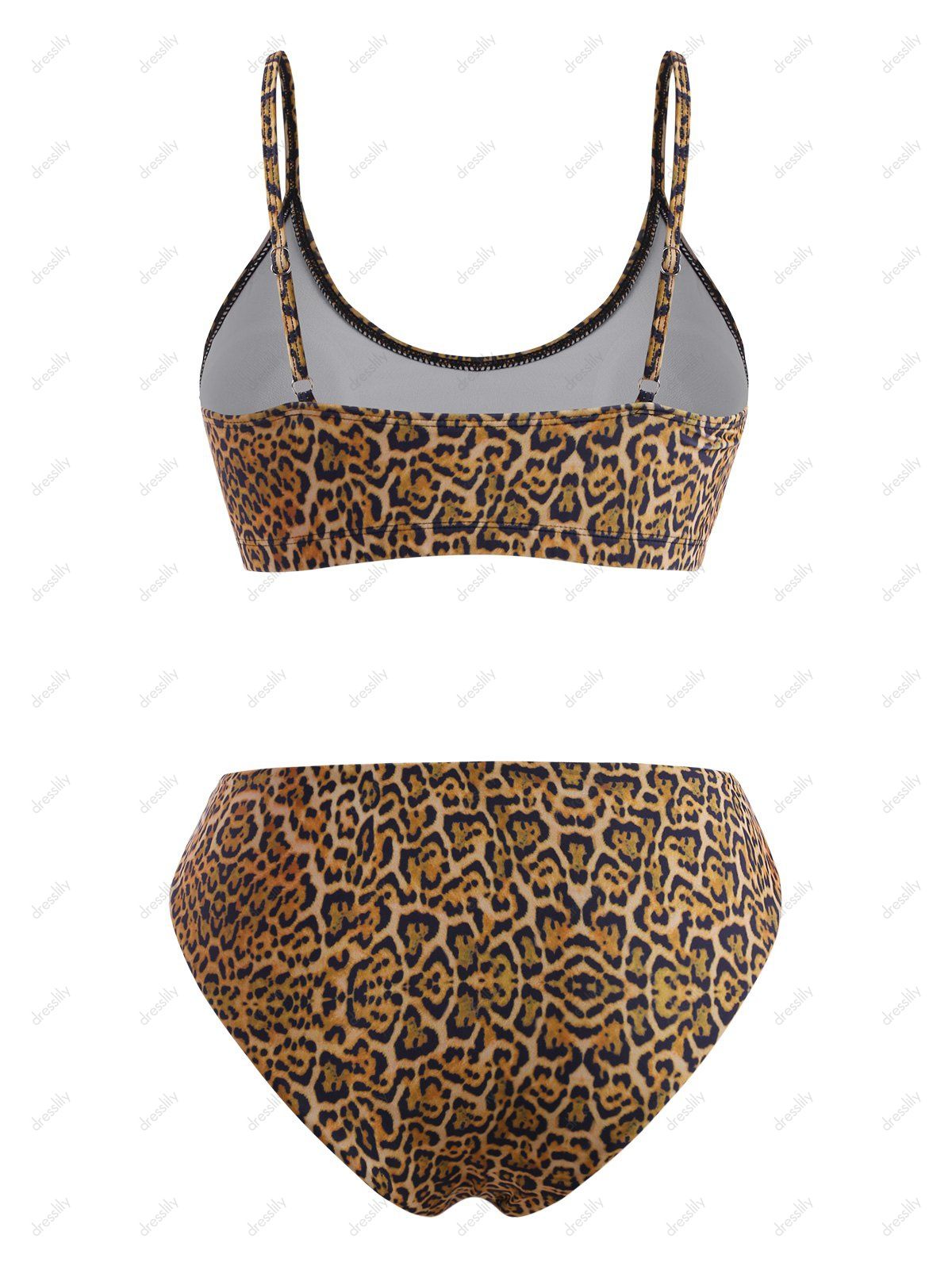 [23 OFF] 2021 Leopard Print Plus Size Cheeky Bikini Swimwear In Multicolor DressLily