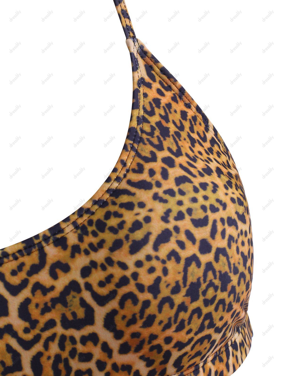 [23 OFF] 2021 Leopard Print Plus Size Cheeky Bikini Swimwear In