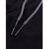 Drawstring Layered 2 In 1 Capri Sports Pants - BLACK 2XL