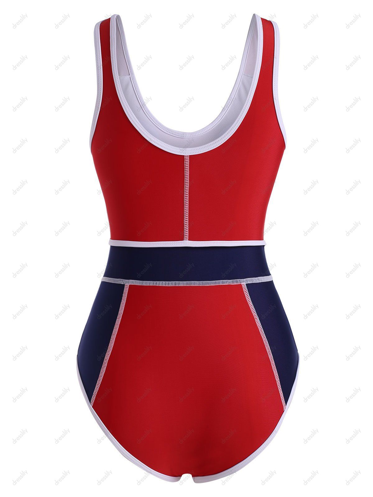  32 OFF 2021 Binding Color Blocking High Cut Topstitch One piece 