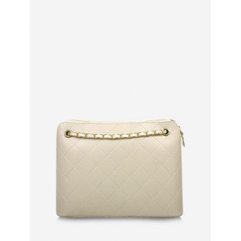 

Rhombus Stitching Square Chain Shoulder Bag, Beige