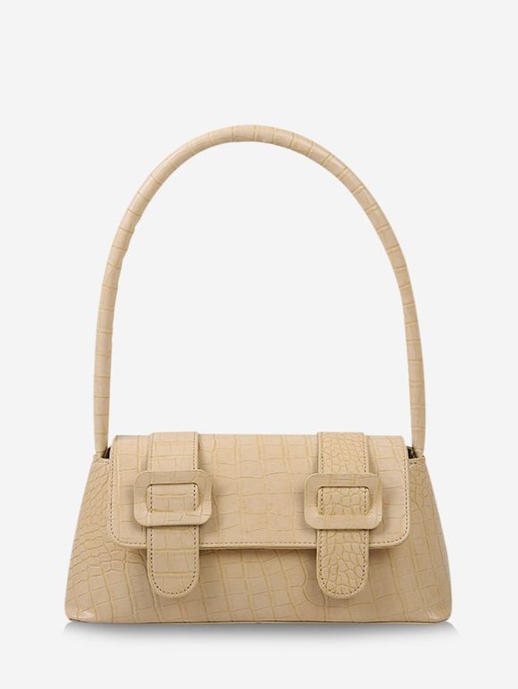 Sac à Main Texturé Bouclé Embelli de Boucle - Verge d'Or 