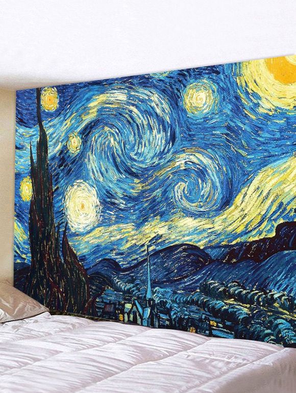 Tapisserie Murale à Imprimé Nuit Étoilée - multicolor W118 X L79 INCH