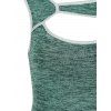 Sleeveless Cutout Space Dye Dress - GREEN XL