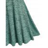 Sleeveless Cutout Space Dye Dress - GREEN XL