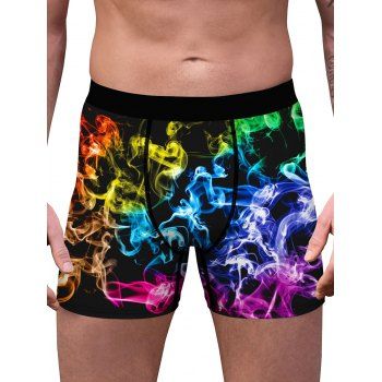 

Colorful Digital Smoke Print Boxers, Multicolor