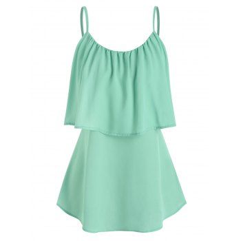 

Layered Plain Cami Top, Light green