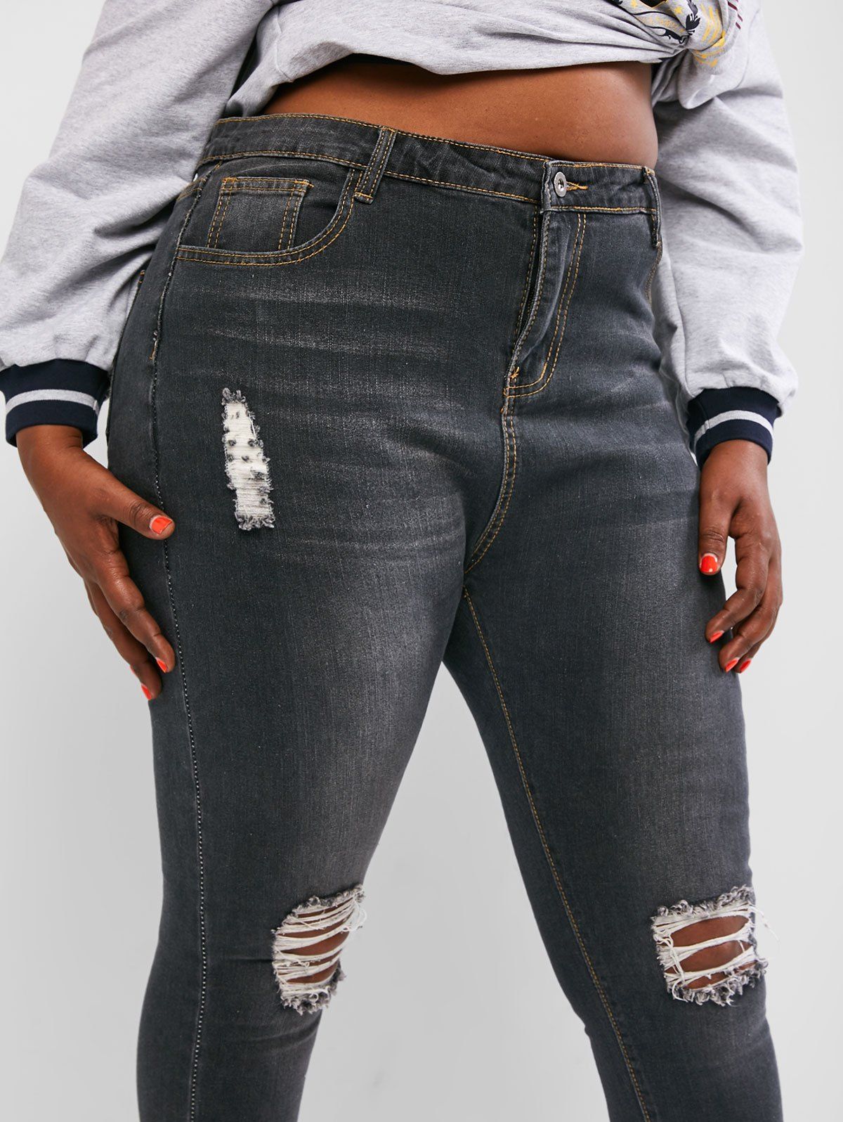 skinny distressed jeans