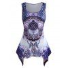 Débardeur Mouchoir Teinté Imprimé de Grande Taille - Violet clair L