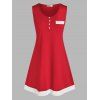 Robe de Nuit Panneau en Dentelle avec Bouton - Rouge 3X