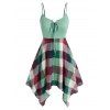 Robe Mouchoir à Bretelles à Motif à Carreaux Grande Taille - multicolor 4X