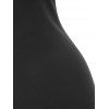 High Low Flounce Slip Mermaid Dress - BLACK XL