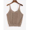 Cable Pointelle Knit Solid Plus Size Sweater Vest - COFFEE 3XL