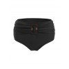 Slip de Bain Rectangle Bouclé Plissé - Noir L