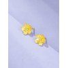 Boucles D'Oreilles Plaqué Or Motif Floral - d'or 