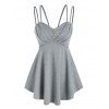 Débardeur Plissé à Bretelle à Taille Empire - Gris XXXL