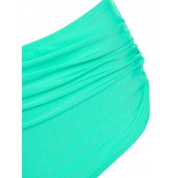 Watermelon Print Tummy Control Swimwear Cut Out Padded High Waist Tankini Swimsuit