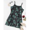 Mini Robe Dragon Fendue en Avant de Grande Taille - multicolor XL