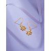 Boucles D'Oreilles Pendantes en Forme de Flocon de Neige en Or Plaqué - d'or 