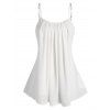 Haut Camisole Plissé et à Ourlet en Courbe - Blanc XXL