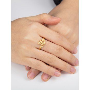 

Golden Double Rose Adjustable Ring