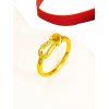 Bague de Doigt Nouée Incrustée en Zircon - d'or US 10