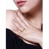 Bague en Forme de Coeur Incrustée de Zircon - d'or US 8