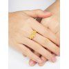 Bague Ajustable Feuille Dorée Evidée - d'or RESIZABLE
