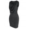 Mini-Robe Superposée en Avant - Gris Foncé M
