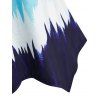 Plus Size Tie Dye Handkerchief Hem Tank Top - multicolor 5X