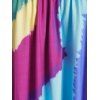 Plus Size Colorful Tie Dye Lace Strap Cross Back Tank Top - multicolor 4X