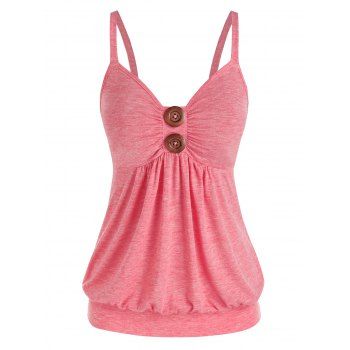 

Ruched Sweetheart Neck Tank Top, Light pink