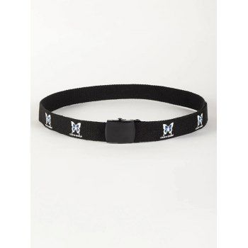 

Butterfly Printed Casual Canvas Belt, Black