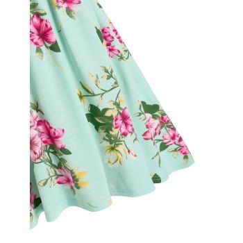 Vacation Off The Shoulder High Low Floral Print Dress