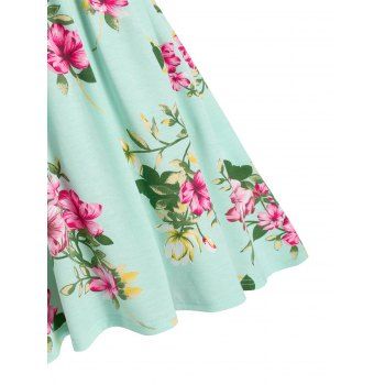 Summer Vacation Off The Shoulder High Low Floral Print Dress