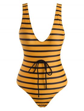 Scoop Striped One-piece Swimsuit