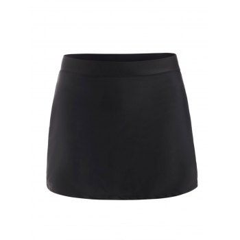 

Plain Modest Mini Swim Skort, Black