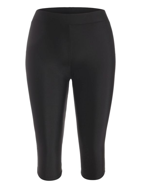 Pantalon de Bain Capri à Taille Haute - Noir 2XL