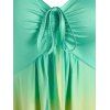 Robe D'Eté Sanglée en Couleur D'Arc-en-ciel Ombrée en Ligne A - multicolor XXXL