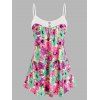 Débardeur à Bretelle à Imprimé Fleur de Grande Taille - multicolor 1X
