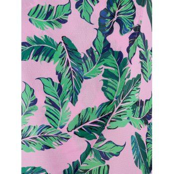 Palm Leaves Print Maxi Wrap Dress