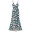 Maxi Robe Portefeuille à Imprimé Feuille de Palmier - Vert XXL