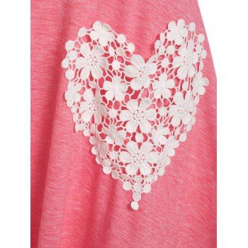 Flower Heart Lace Pockets Cami Dress