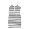 Plus Size Striped Mock Button Cami Mini Dress - multicolor 5XL