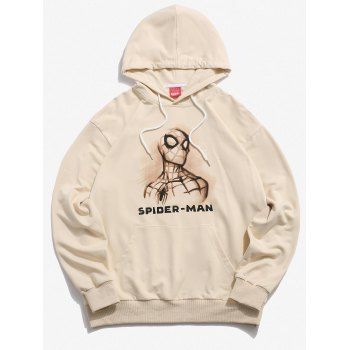 

Marvel Spider-Man Figure Print Casual Hoodie, Deep yellow