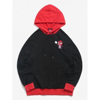 

Marvel Spider-Man Cartoon Patterm Contrast Hoodie, Multicolor a