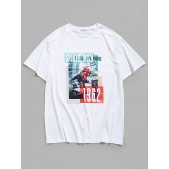 

Marvel Spider-Man City Photograph Print T-shirt, White