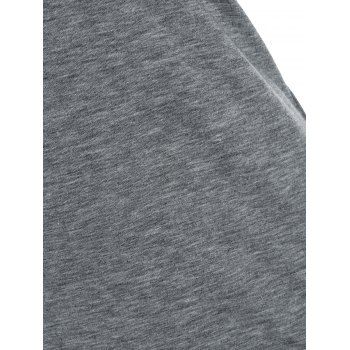 Cut Out Draped Heathered Tank Top